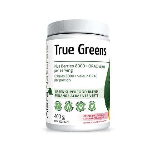 Alora Naturals, True Greens Powder, Raspberry Lemonade, 400g