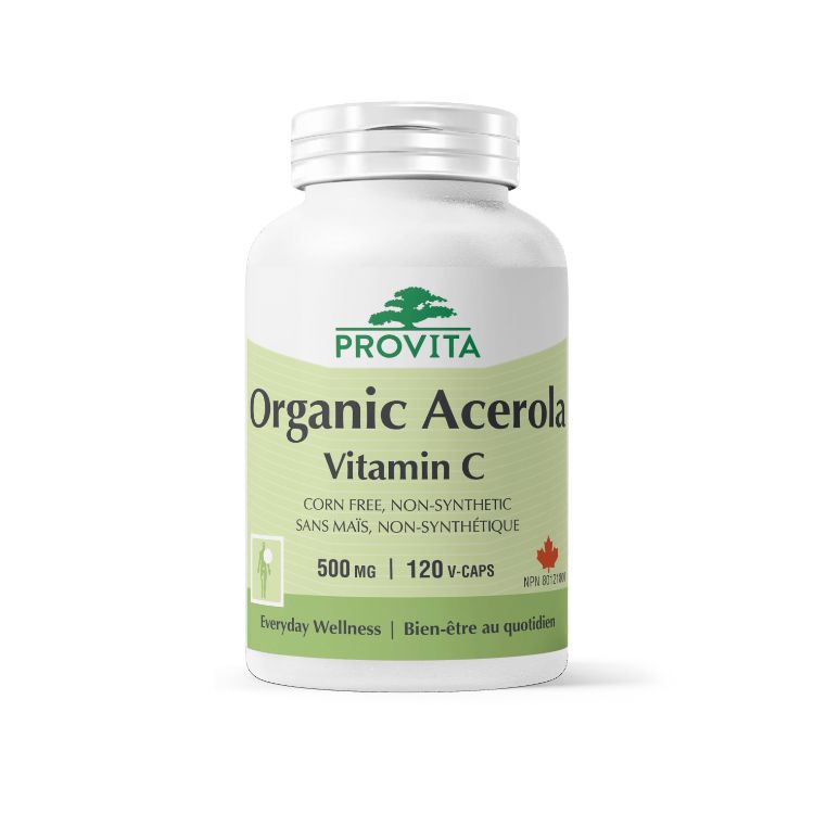 Provita, Organic Acerola Vitamin C, 120 Vegetable Capsules