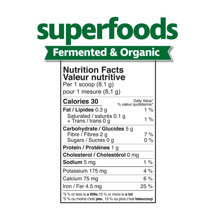 Prairie Naturals, Fermented & Organic SuperFoods, Green Foods & Fermented Mushroom Complex, 150g