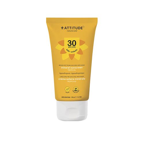 Attitude, Mineral Sunscreen, SPF 30, Baby & Kids, Tropical, 150g