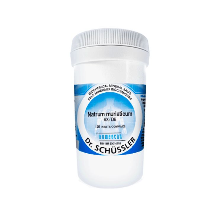 Homeocan, Dr. Schüssler Biochemical Mineral Salts, Natrum Muriaticum, 6X, 125 Tablets