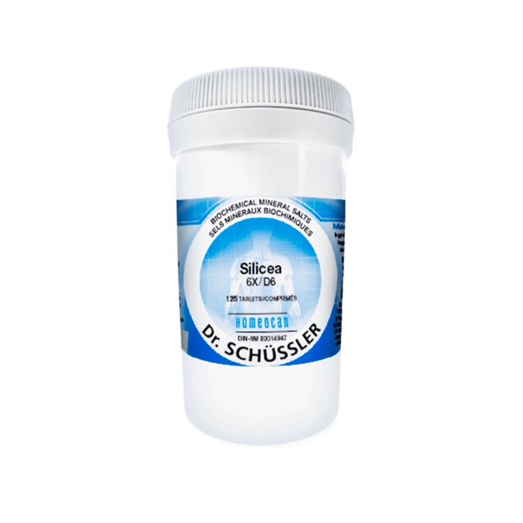 Homeocan, Dr. Schüssler Biochemical Mineral Salts, Silicea, 6X, 125 Tablets