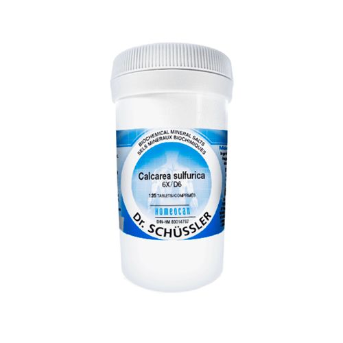 Homeocan, Dr. Schüssler Biochemical Mineral Salts, Calcarea Sulfurica, 6X, 125 Tablets