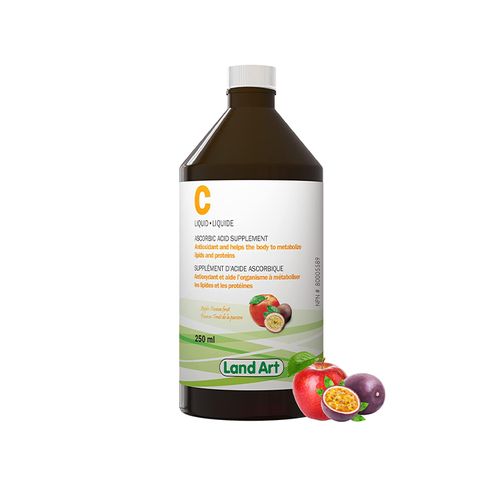 加拿大Land Art液体维生素C 250ml 苹果百香果味 天然抗氧化剂 提升免疫力