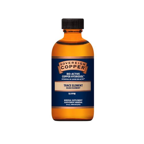 美国Sovereign Copper胶体铜滴剂 59ml 微量矿物质 10ppm安全浓度 维护心血管神经系统健康 4岁以上可用