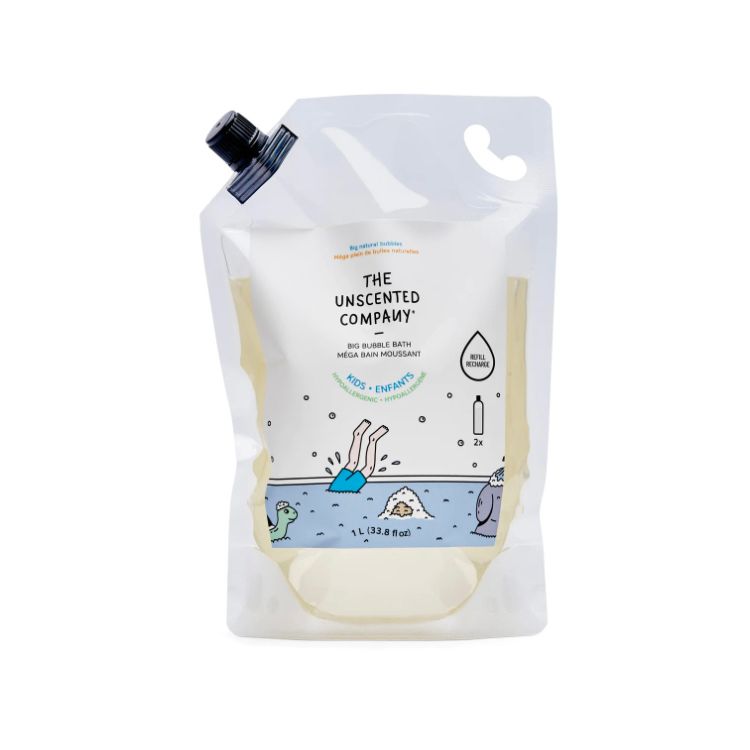 The Unscented Company, Kids Big Bubble Bath, Refill Bag, 1L