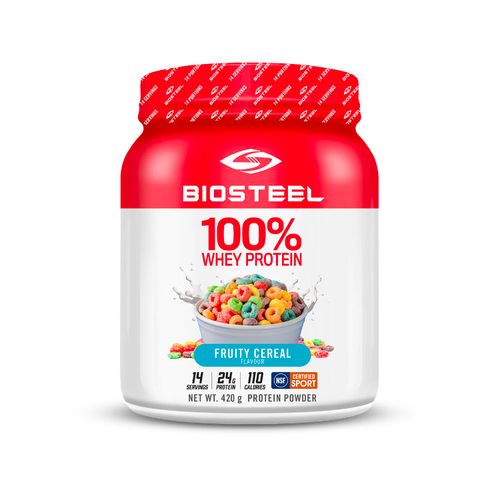 加拿大BioSteel百淬100%乳清蛋白粉 420克 水果麦圈味 NSF认证 帮助运动后恢复