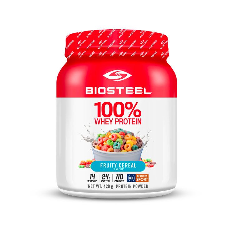 加拿大BioSteel百淬100%乳清蛋白粉 420克 水果麦圈味 NSF认证 帮助运动后恢复