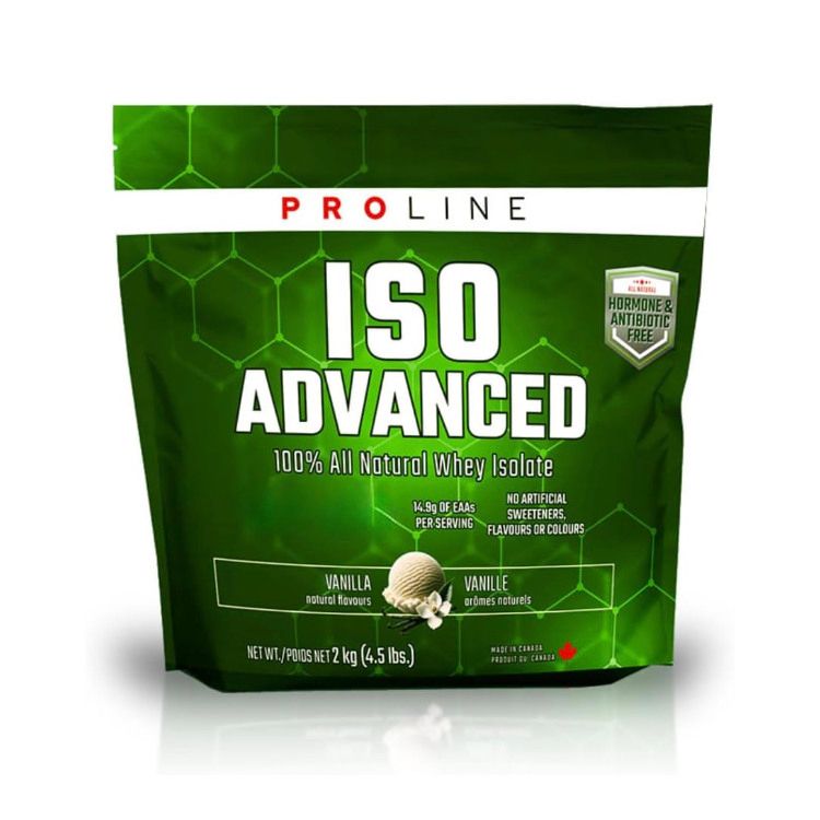 加拿大ProLine 100%冷滤分离乳清蛋白粉 香草味/2公斤 0添加糖0人工香精 最高生物利用度分离乳清蛋白