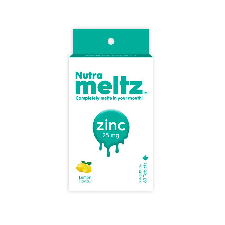 加拿大Nutrameltz氧化锌含片 25mg/60片 轻松含服 快速起效 提升免疫