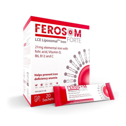 Ferosom Forte, LCE Liposomal Iron, 20 Sachets