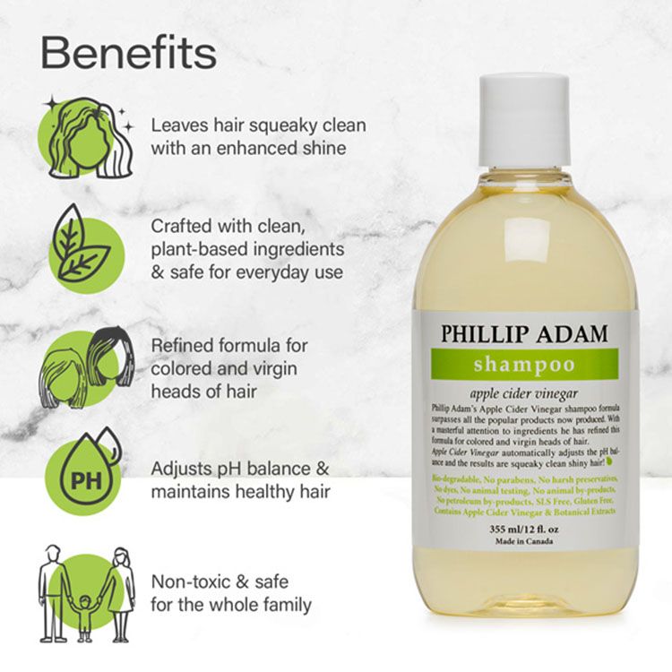 Phillip Adam, Apple Cider Vinegar Shampoo, 355ml