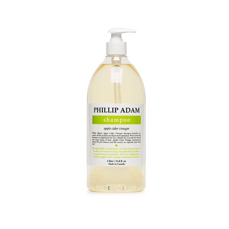 加拿大Phillip Adam苹果醋洗发水 1升装 经典青苹果香 提升头发光泽 控油抑菌去屑