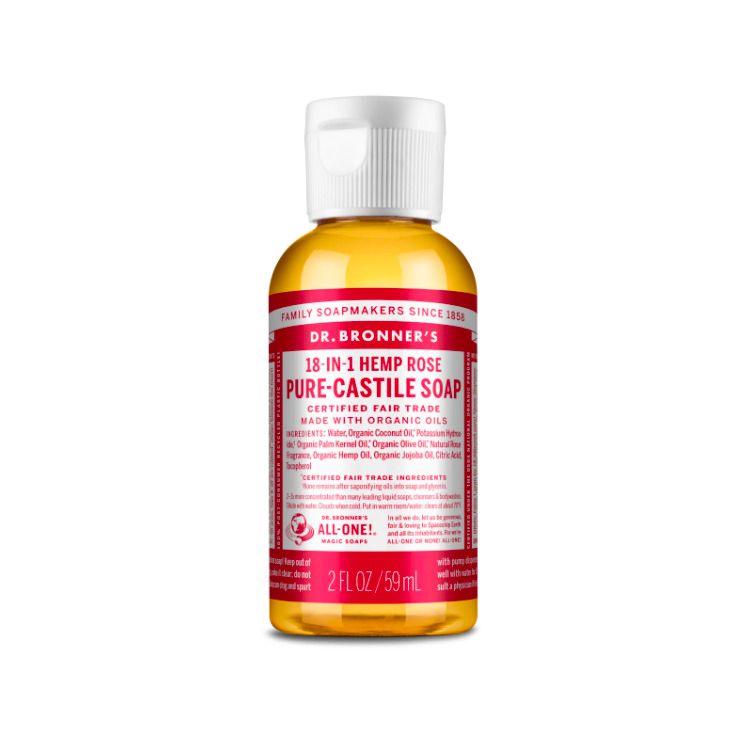 Dr Bronner's, Pure-Castile Liquid Soap, Rose, 59ml