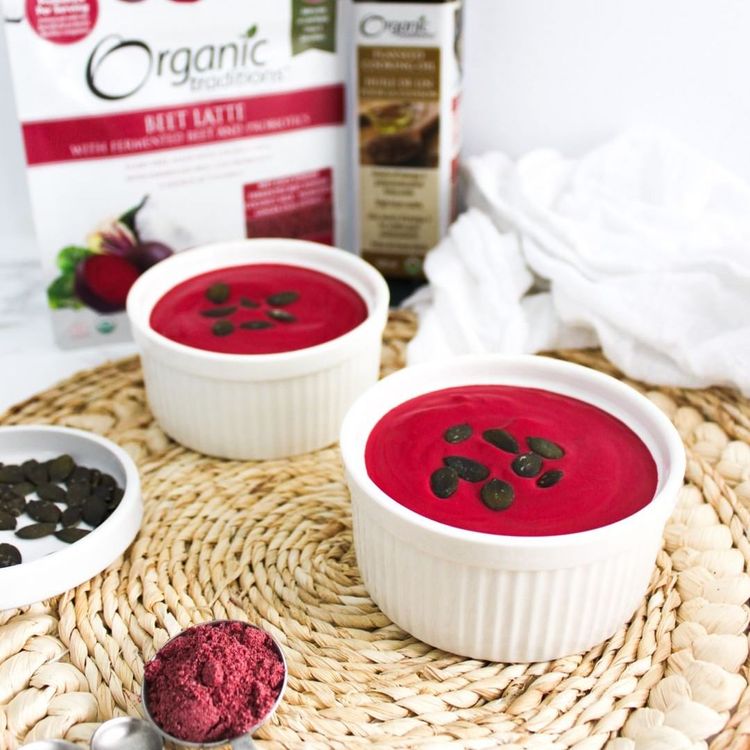 Organic Traditions, Beet Latte with Fermented Beets and Probiotics, 150 g