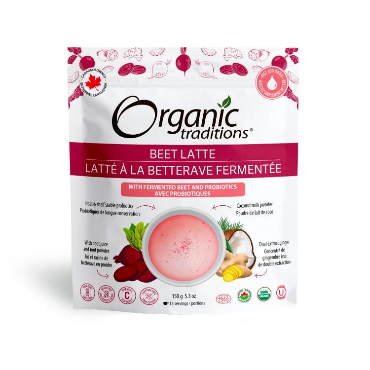 Organic Traditions, Beet Latte with Fermented Beets and Probiotics, 150 g