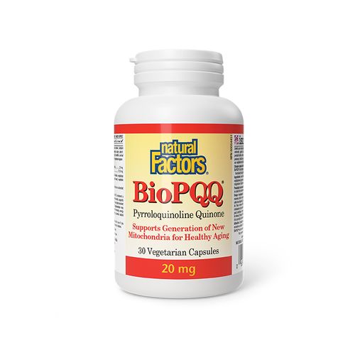 加拿大Natural Factors Bio-PQQ胶囊 20毫克/30粒 维护心脑血管健康 提升大脑认知