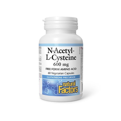 Natural Factors, N-Acetyl-L-Cysteine NAC, 600 mg, 60 VCaps