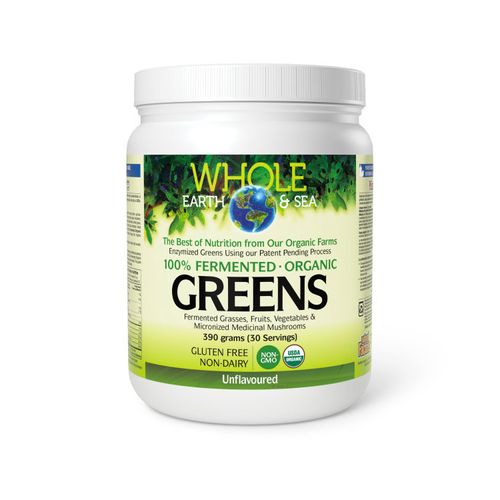 Whole Earth & Sea, Fermented Organic Greens, Unflavoured, 390g