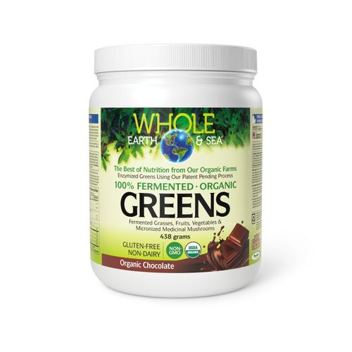Whole Earth & Sea, Fermented Organic Greens, Chocolate, 438g