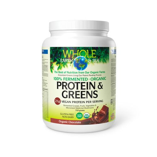 Whole Earth & Sea, Fermented Organic Protein & Greens, Chocolate, 710g