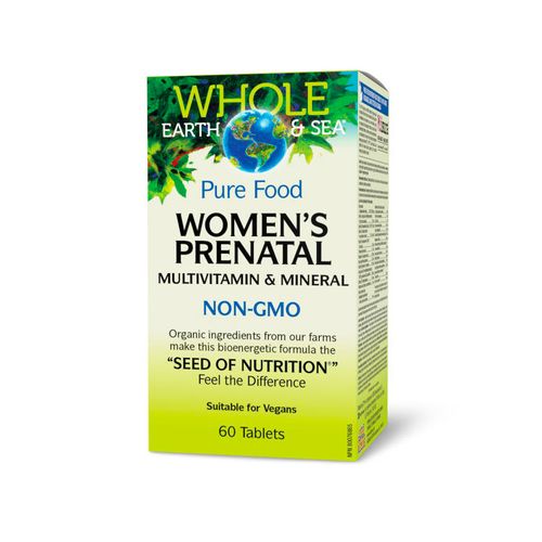 加拿大Whole Earth & Sea女性孕期复合维生素片 60片 保障孕期营养需求 降低婴儿神经管缺陷风险