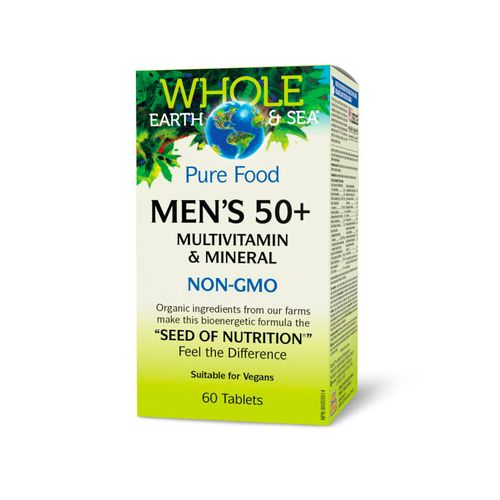 加拿大Whole Earth & Sea 50+男性复合维生素片 60片 提升免疫 保障男性日常营养需求