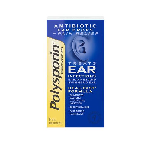 Polysporin, Plus Pain Relief Ear Drops, 15ml