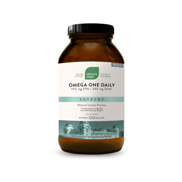 加拿大Health First超级浓缩鱼油胶囊 60粒 每天1粒配方 天然甘油三酯形式 提供700毫克EPA/280毫克DHA 青少年成人均可使用