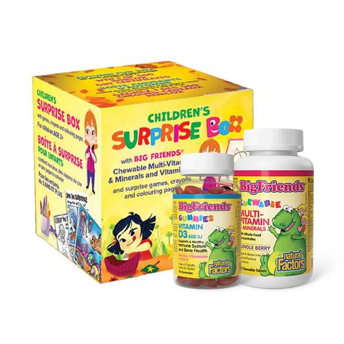 加拿大Natural Factors儿童惊喜礼盒 维生素D软糖+复合维生素 提升免疫 促进健康发育