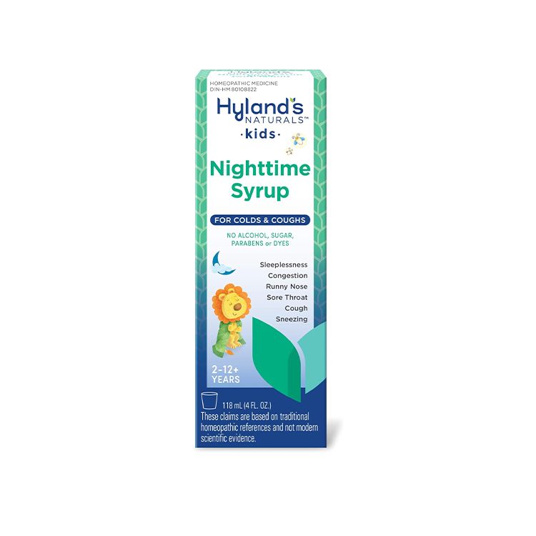 Hyland's Naturals, Kids Nighttime Syrup for Colds & Coughs 2-12+ Years, 118ml