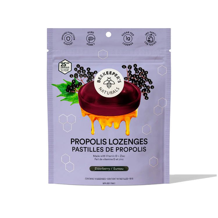 Beekeeper's, Propolis Lozenges, Elderberry, 14 Lozenges