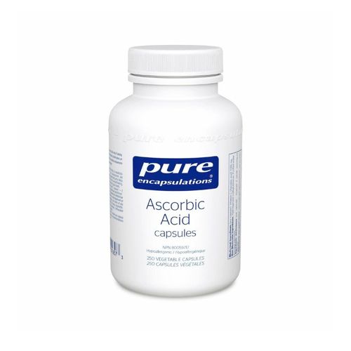 美国Pure Encapsulations抗坏血酸维生素C胶囊 250粒 清除体内自由基 维护骨骼和牙齿健康