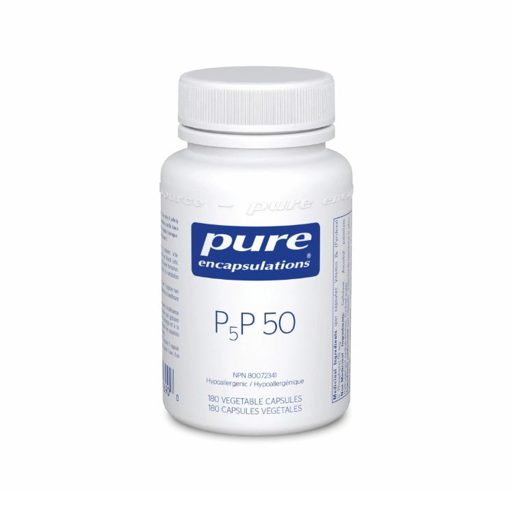 美国Pure Encapsulations 5'-磷酸吡哆醛 180粒 活性维生素B6 有助于能量代谢