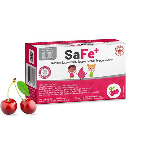 加拿大SaFe+儿童补铁口服液 30支/2毫升 羰基铁 高生物利用度 新生儿可用