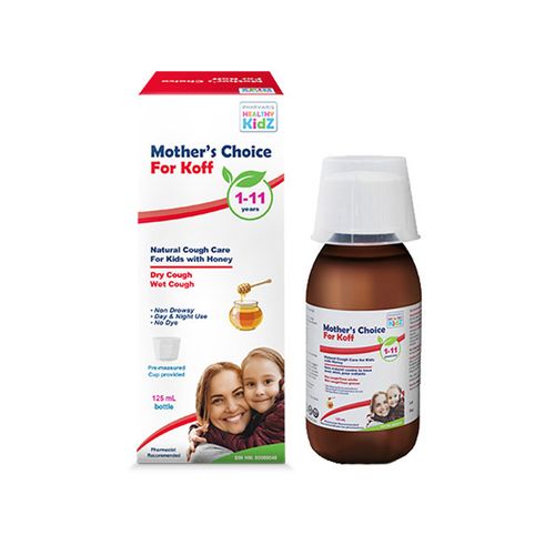 加拿大Mother’s Choice顺势疗法咳嗽糖浆 蜂蜜版 125ml 1岁至11岁可用 专门针对干咳和湿咳