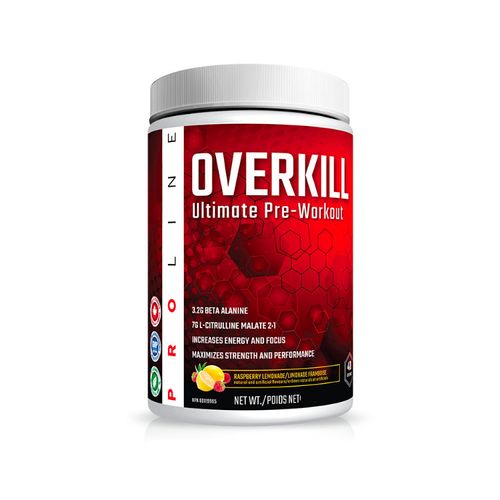 加拿大ProLine Overkill终极Pre-workout氮泵 463克/40次量 覆盆子柠檬水味 市面最强氮泵