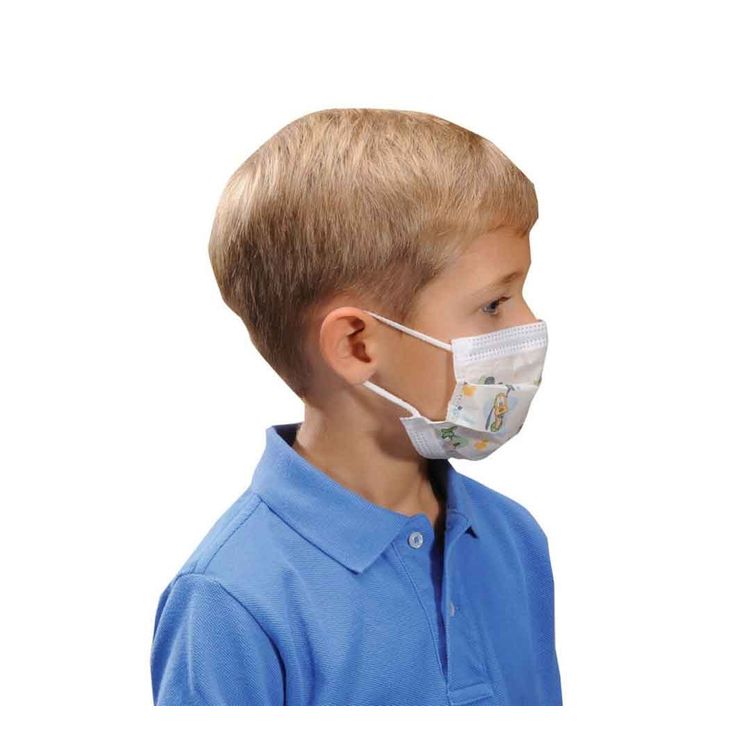美国Halyard儿童医院专用口罩 符合美国FDA标准的医用儿童口罩 泰迪熊卡通外观 4-12岁可用 75片装