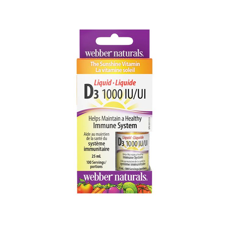 Webber Naturals, Vitamin D3 100IU Liquid, 25ml