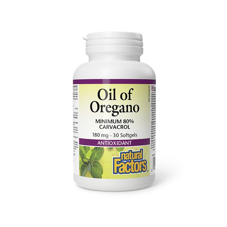加拿大Natural Factors牛至油胶囊 180毫克/30粒 防止真菌寄生虫感染 缓解呼吸道不适