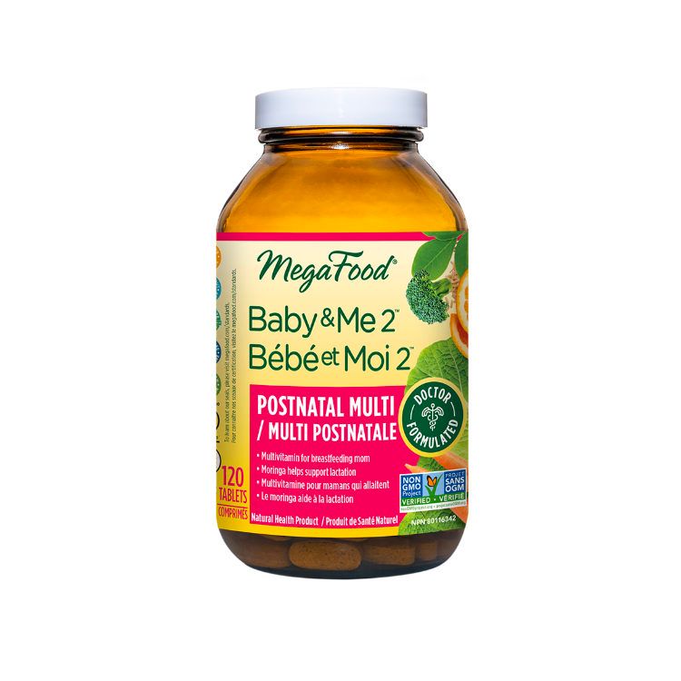 MegaFood, Baby & Me 2 PostNatal Multi, 120 Tablets