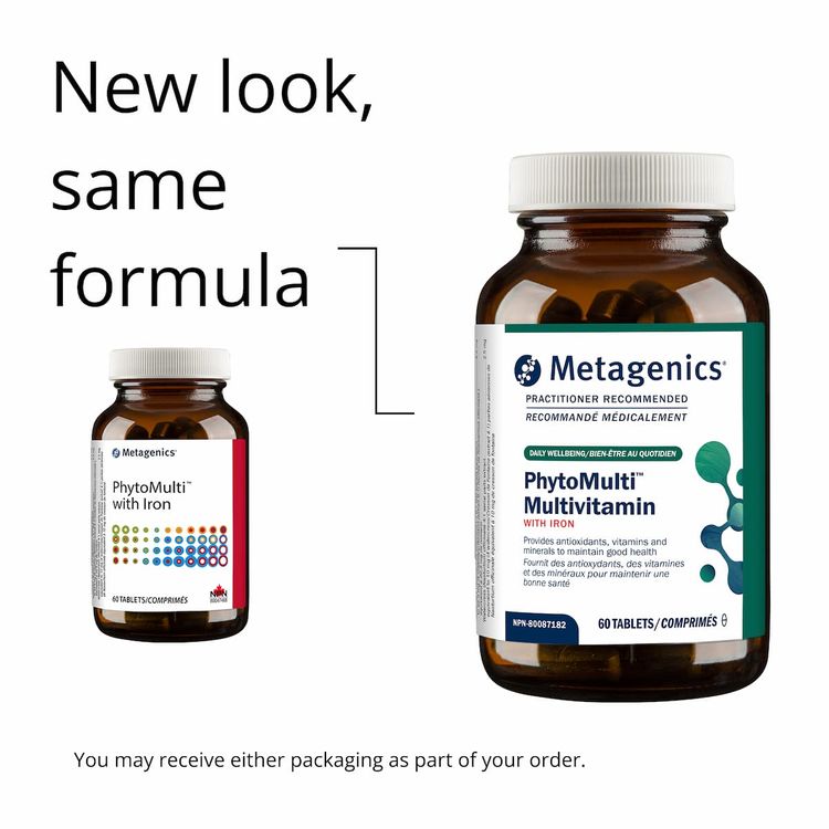 Metagenics, PhytoMulti, with Iron, 60 Tablets