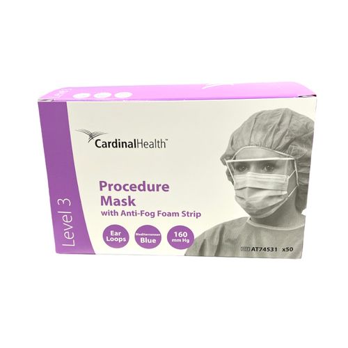 Cardinal Health ASTM Level 3 Procedure Mask, 50 Counts