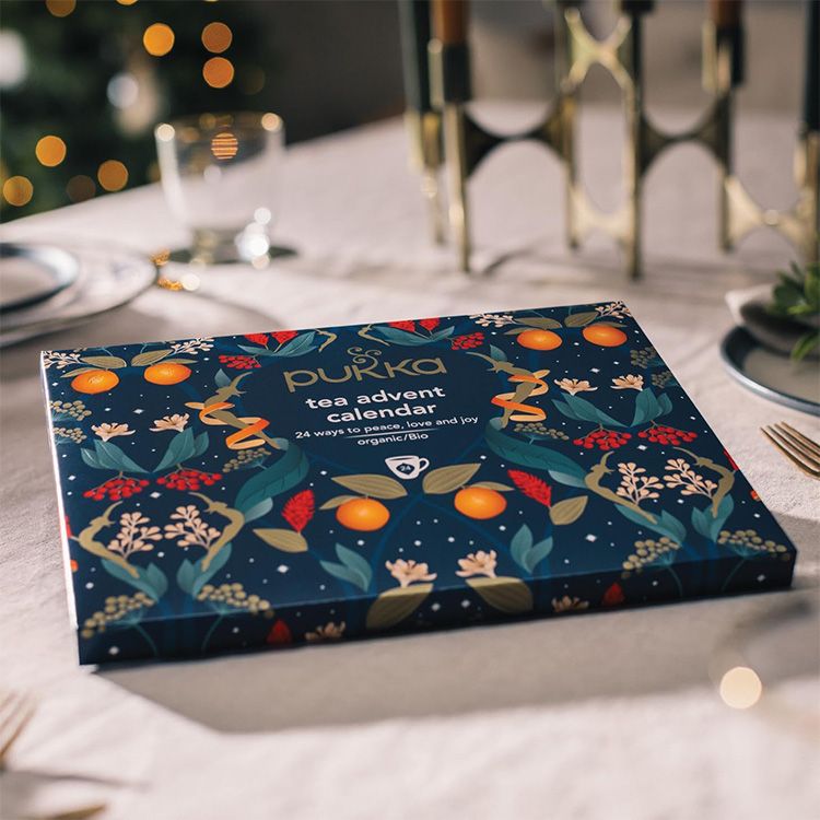 英国Pukka 圣诞倒数日历 2023限定款 有机精选品鉴包 24种茶包 礼物精选