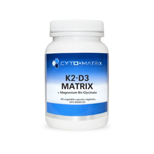 加拿大Cyto-Matrix K2 D3+镁胶囊 90粒 全效健骨 预防骨质疏松 缓冲型螯合矿物质 促进钙吸收