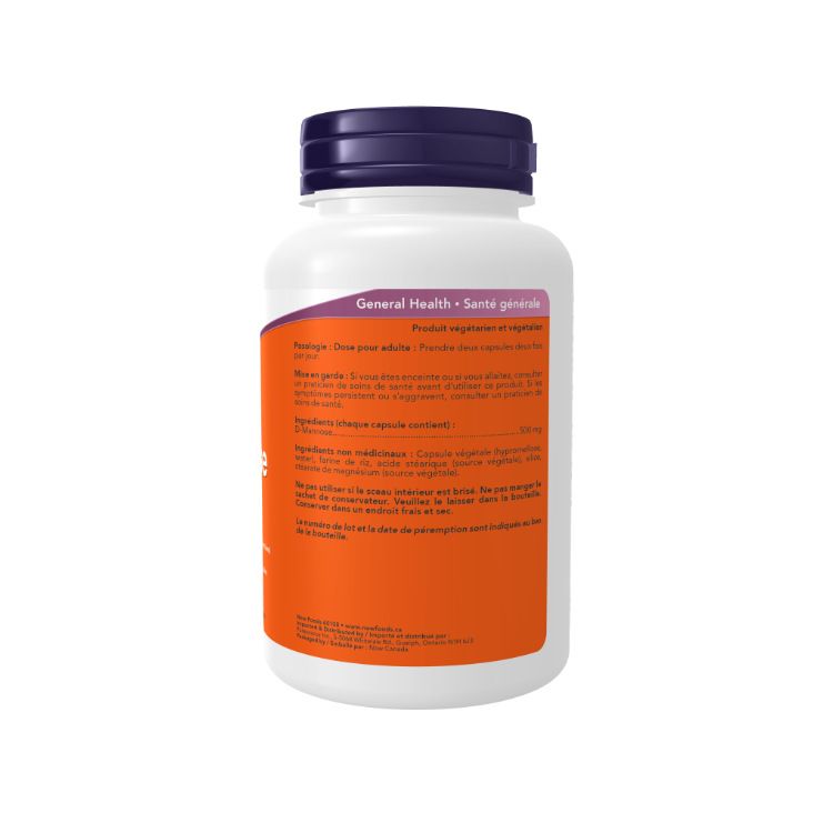 Now Foods, D-Mannose, 500mg, 120 Vcaps