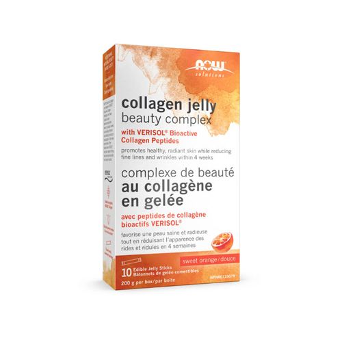Now Solutions, Collagen Jelly Beauty Complex, Sweet Orange, 20g x 10 Stickes