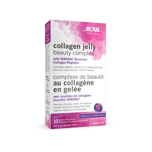 Now Solutions, Collagen Jelly Beauty Complex, Sweet Plum, 20g x 10 Stickes