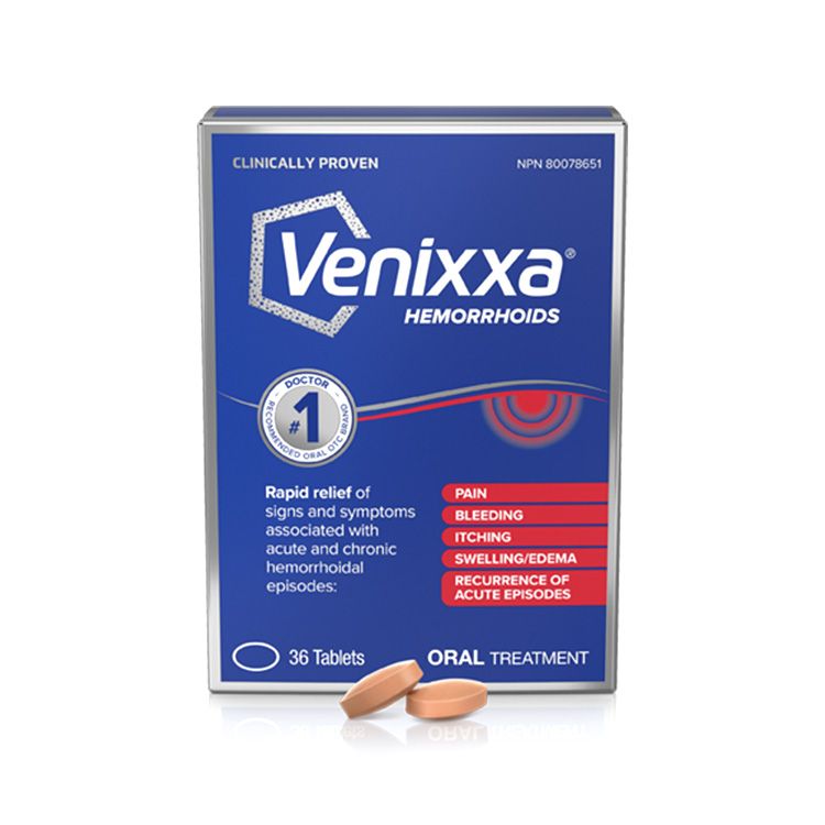 加拿大Venixxa痔疮胶囊36粒 缓解痔疮便血 帮助止痛消肿