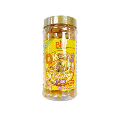 Bill Natural, Omega-3 Fish Oil, Orange Burst, 300 Chewable Softgels
